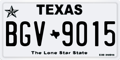 TX license plate BGV9015