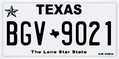 TX license plate BGV9021
