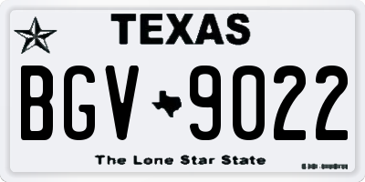 TX license plate BGV9022