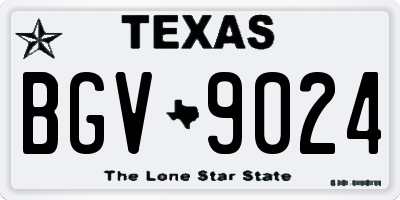 TX license plate BGV9024