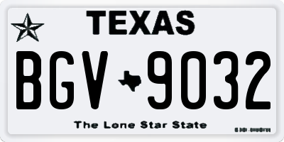TX license plate BGV9032