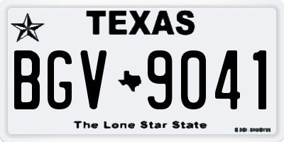 TX license plate BGV9041