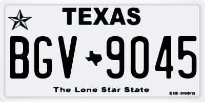 TX license plate BGV9045