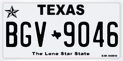 TX license plate BGV9046
