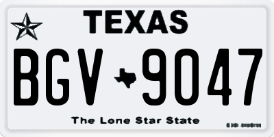 TX license plate BGV9047