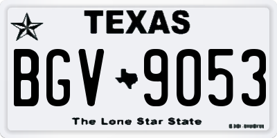 TX license plate BGV9053