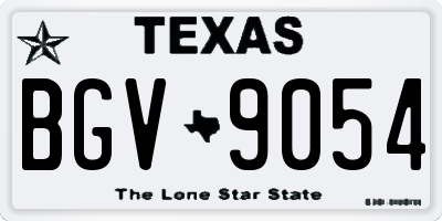 TX license plate BGV9054