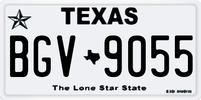 TX license plate BGV9055