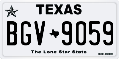 TX license plate BGV9059