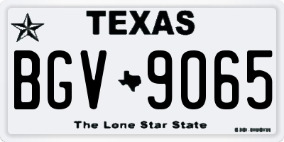 TX license plate BGV9065