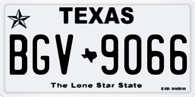 TX license plate BGV9066
