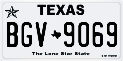 TX license plate BGV9069