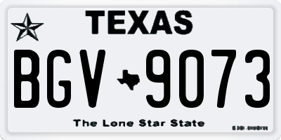 TX license plate BGV9073