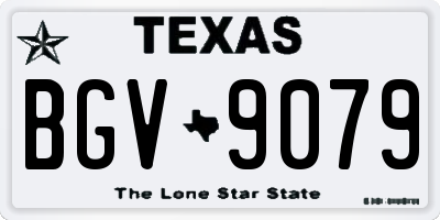 TX license plate BGV9079