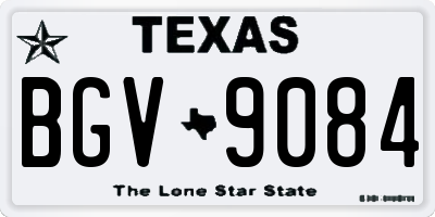 TX license plate BGV9084