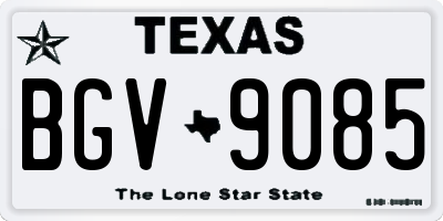 TX license plate BGV9085