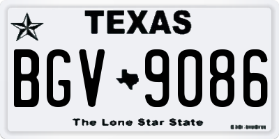 TX license plate BGV9086