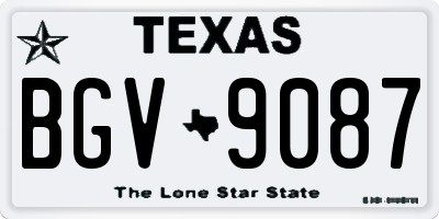 TX license plate BGV9087