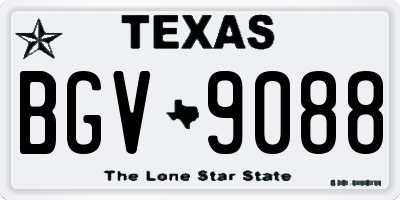 TX license plate BGV9088