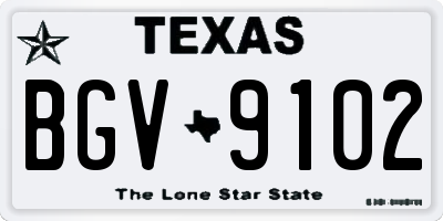 TX license plate BGV9102