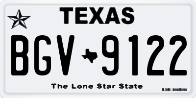 TX license plate BGV9122