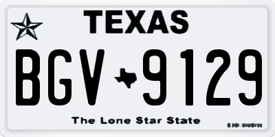TX license plate BGV9129