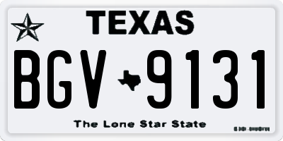 TX license plate BGV9131