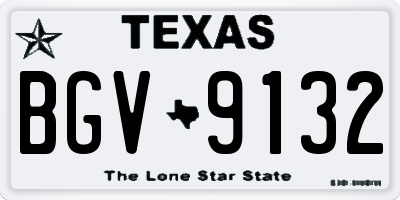 TX license plate BGV9132