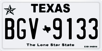 TX license plate BGV9133