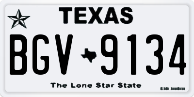 TX license plate BGV9134