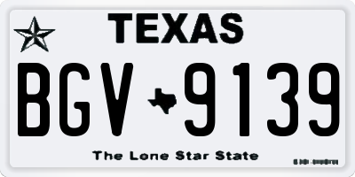 TX license plate BGV9139