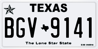 TX license plate BGV9141
