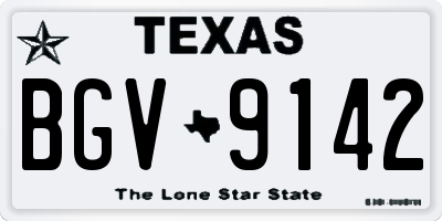 TX license plate BGV9142