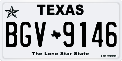 TX license plate BGV9146
