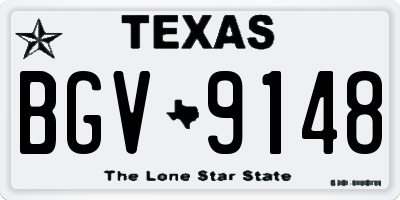 TX license plate BGV9148