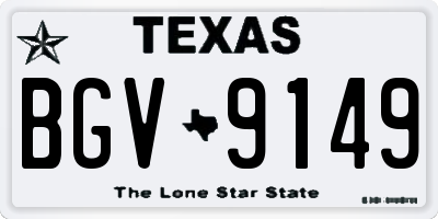TX license plate BGV9149