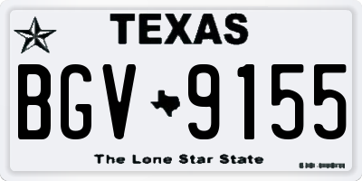 TX license plate BGV9155