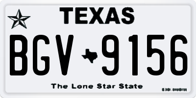 TX license plate BGV9156