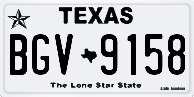 TX license plate BGV9158