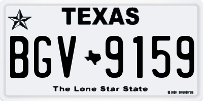 TX license plate BGV9159