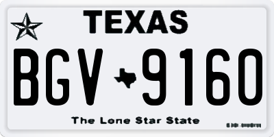 TX license plate BGV9160