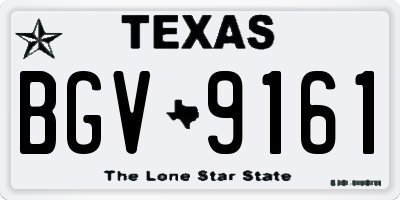 TX license plate BGV9161