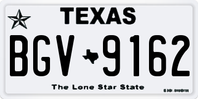 TX license plate BGV9162