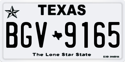 TX license plate BGV9165