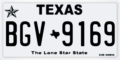 TX license plate BGV9169