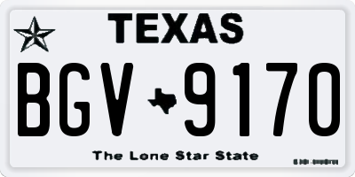 TX license plate BGV9170
