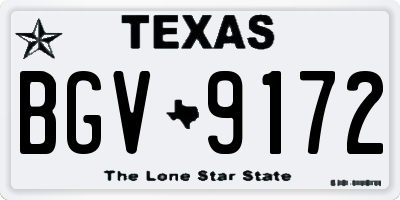 TX license plate BGV9172