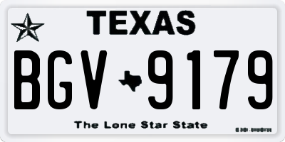 TX license plate BGV9179