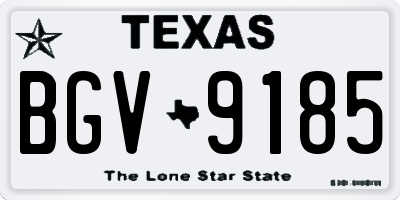 TX license plate BGV9185