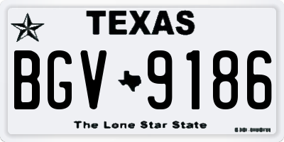 TX license plate BGV9186